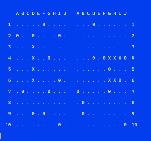 Gif du déroulement d'une partie de Naval War 3000